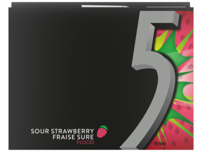 5 Gum Sour Strawberry